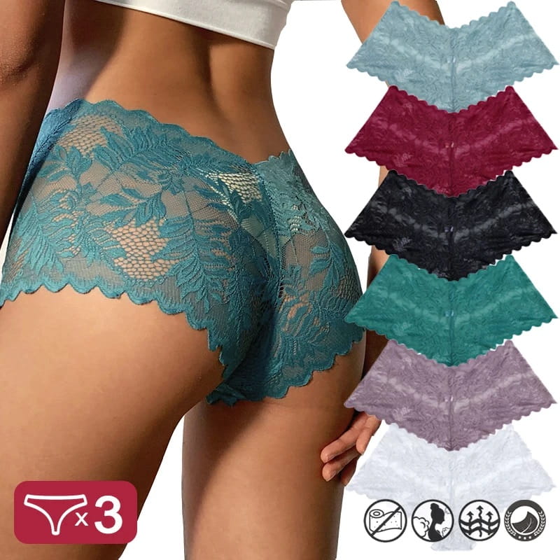 Koronkowe szorty damskie Floral 3sztuki