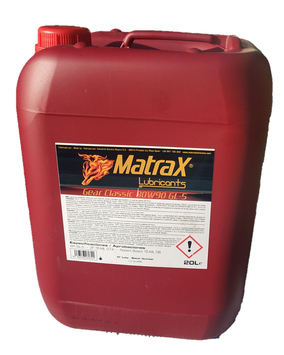 Matrax przekładniowy GEAR Classic 80W90 GL5 20L