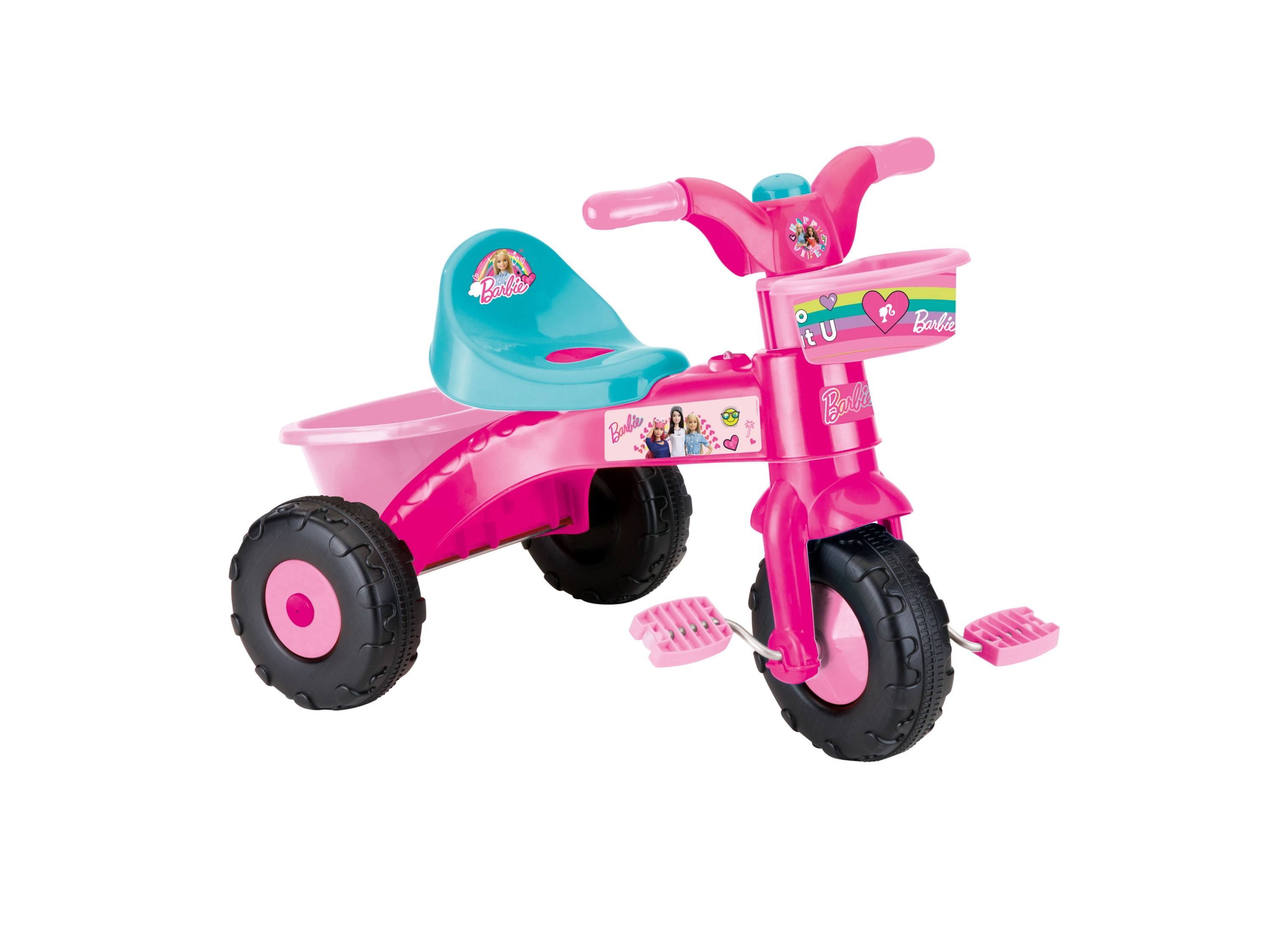 Rowerek trójkołowy Hot Wheels lub Barbie z wbudowanym klaksonem Barbie