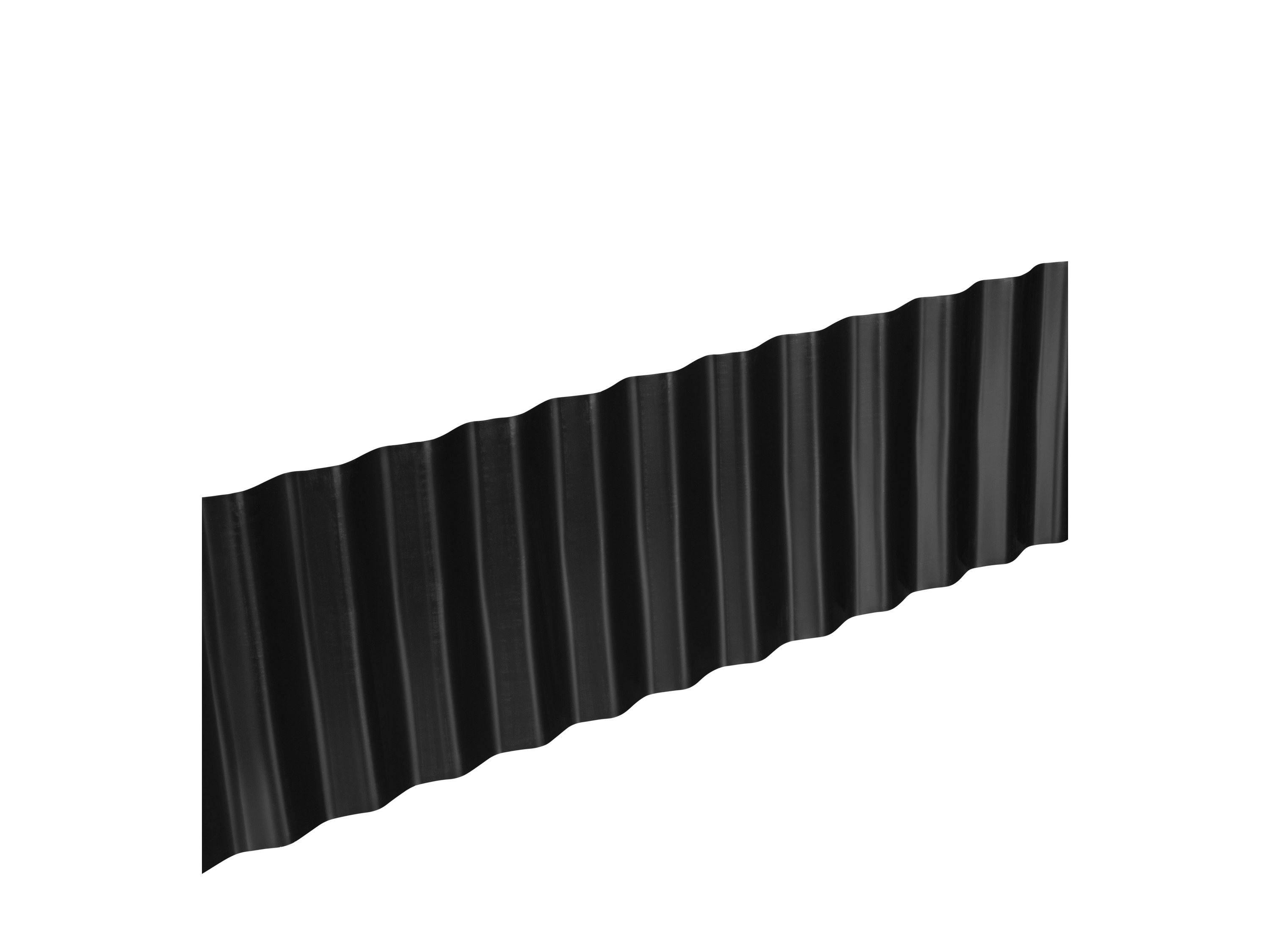 Parkside Obrzeże ogrodowe do trawnika i rabat kwiatowych, 9 m x 15 cm Czarny, falisty