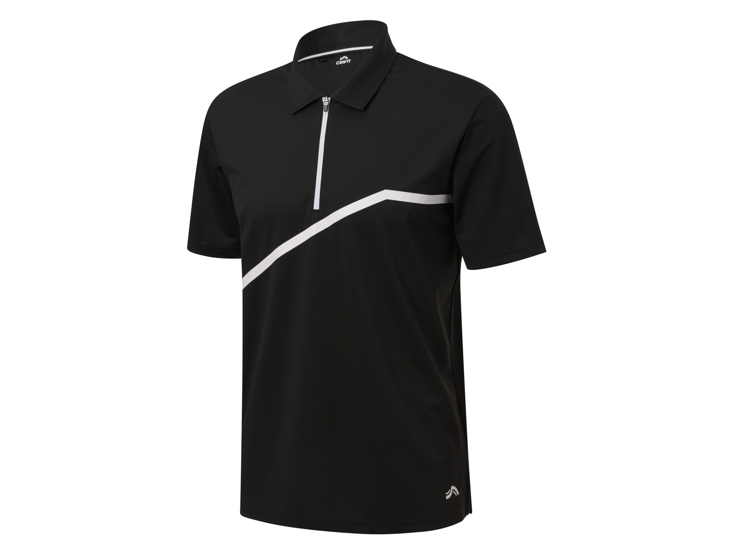 Crivit Męska koszulka funkcyjna/polo w jakości pique Czarny, XL 56/58