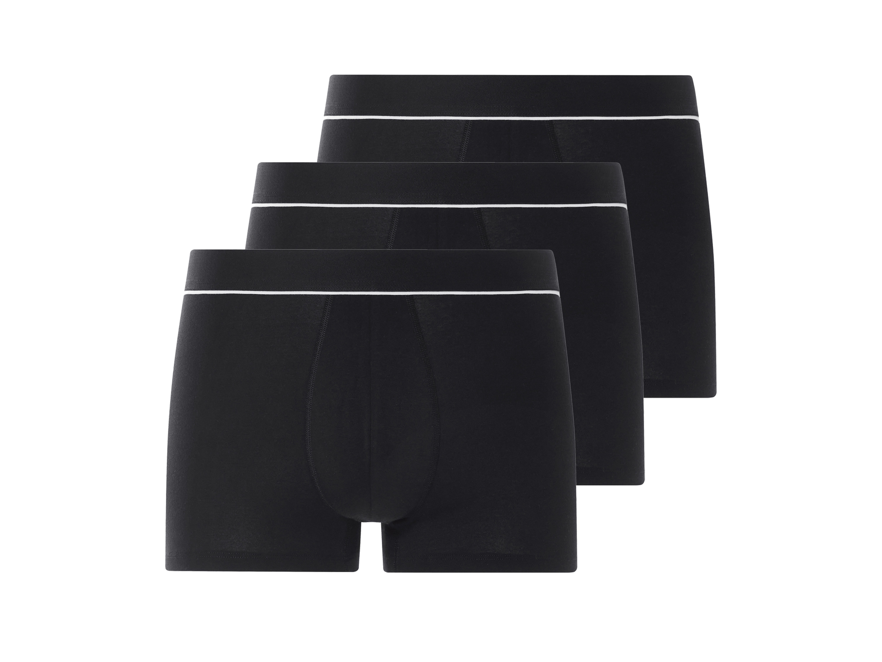 Livergy Bokserki męskie z bawełną organiczną, 3 pary Czarny, 7/Xl