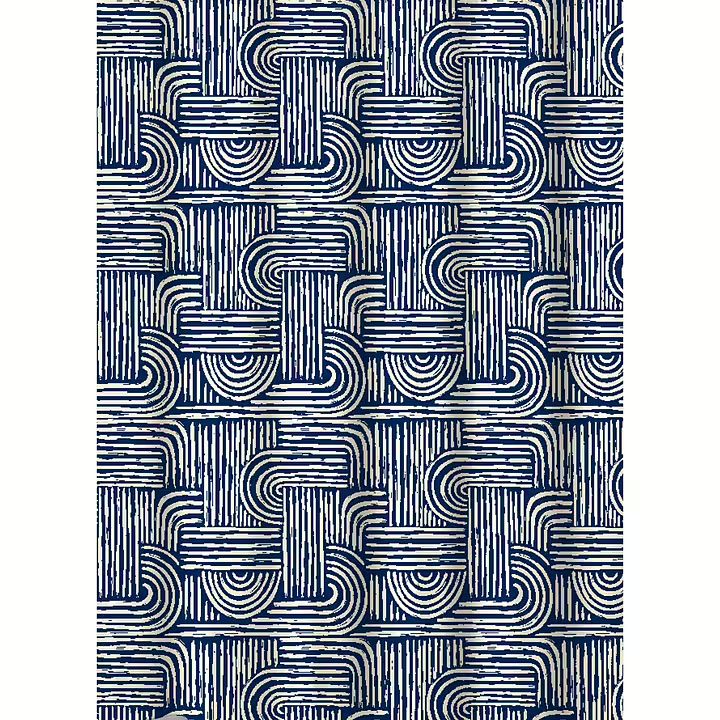Darmowa Dostawa - Zasłona prysznicowa 200x180 cm biała-niebieska Duschy 62301