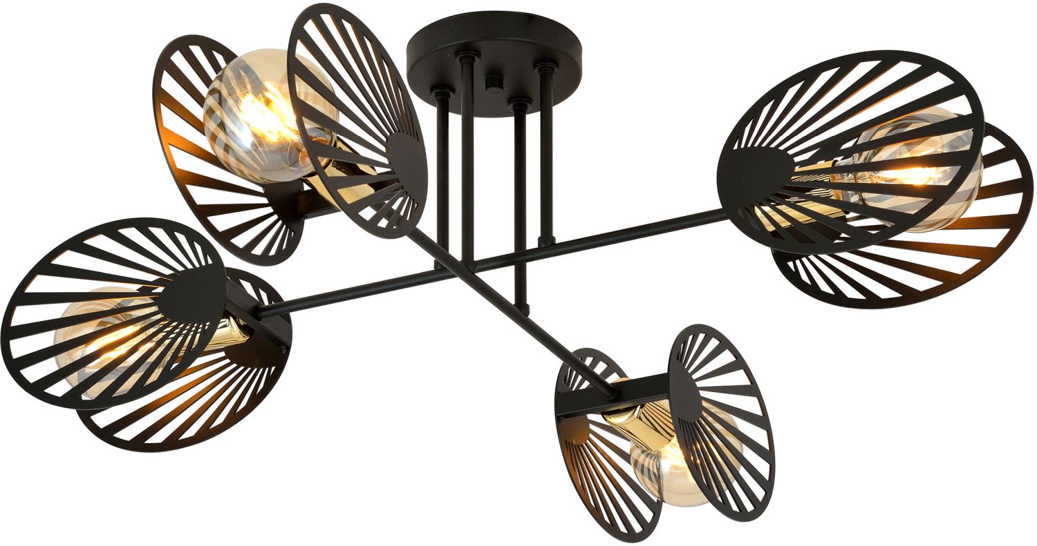Darmowa Dostawa - Lampa podsufitowa 4x15 W czarna-złota Emibig Talia 11814