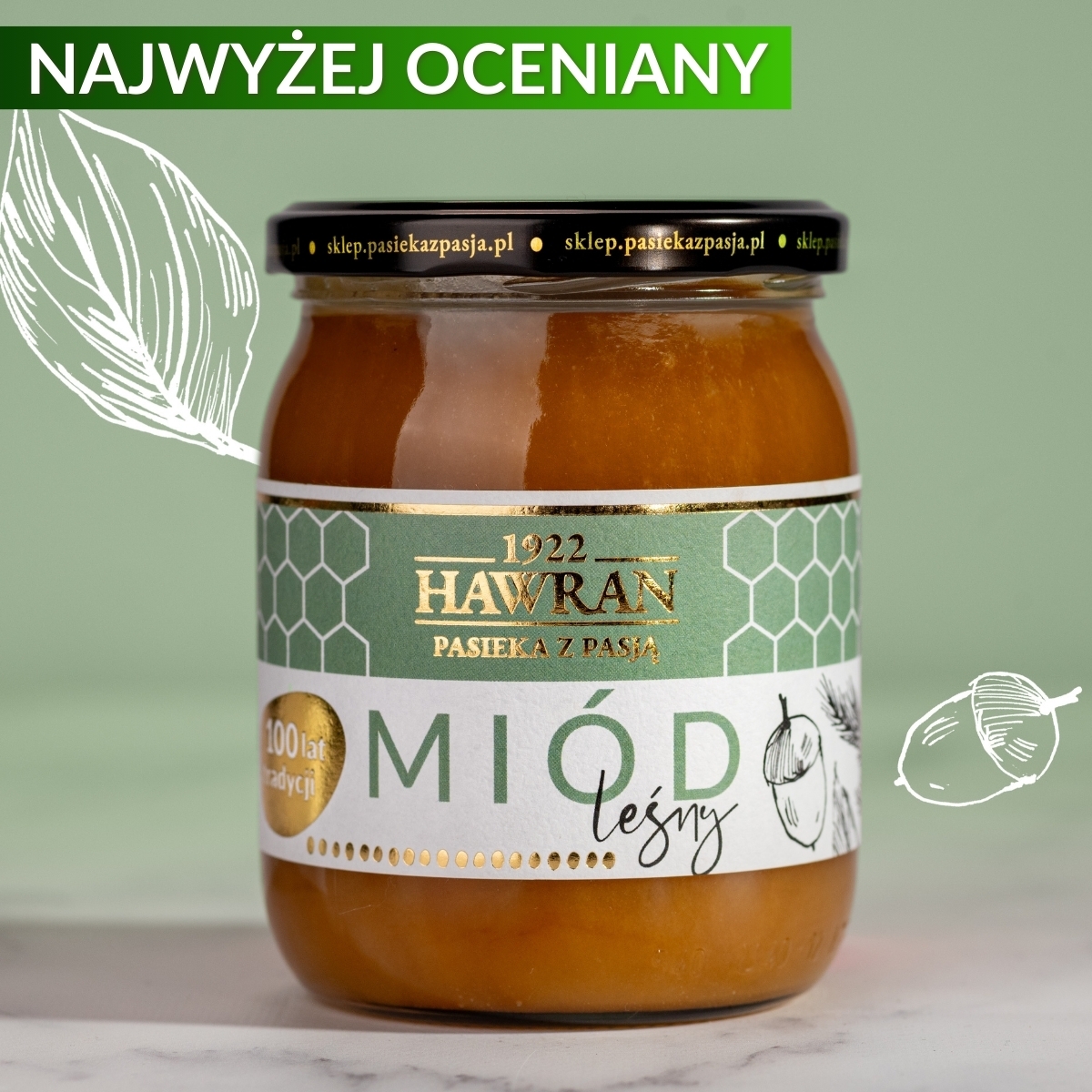 Miód leśny 650g - Pasieka z Pasją Hawran