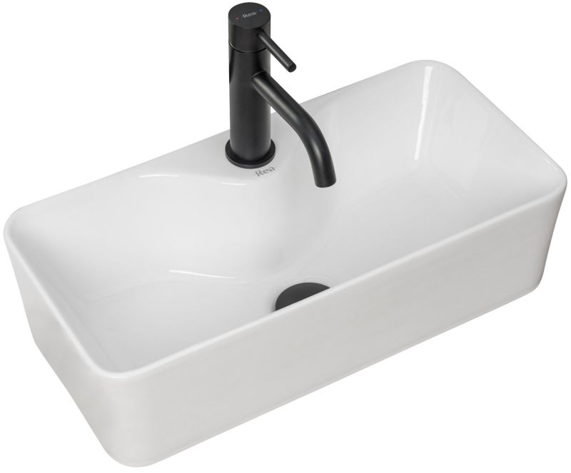 Umywalka Nablatowa Rea Mery Prostokątny Biały 50,5X25X14Cm 1 Szt