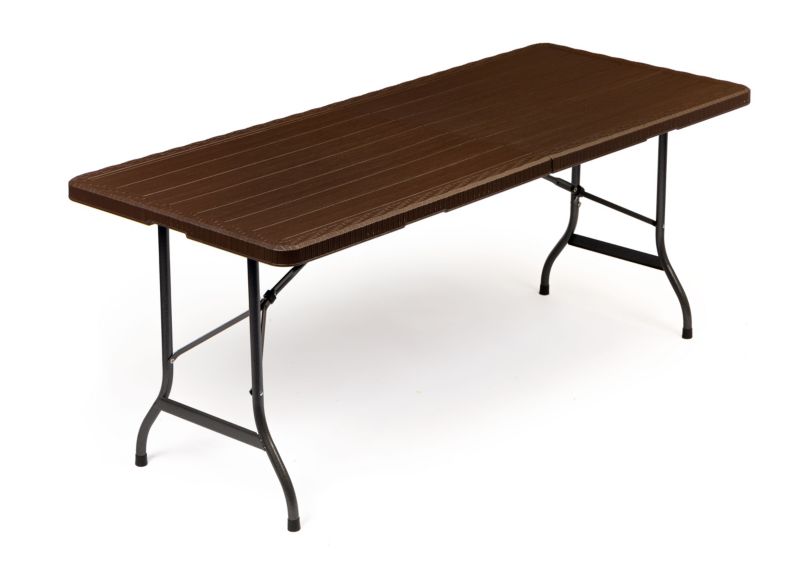 Stół cateringowy ModernHome bankietowy ogrodowy składany 180x75 cm brązowy 1 szt.