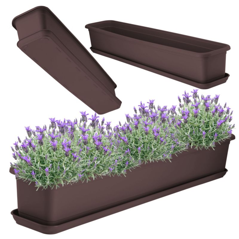 Doniczka KADAX Skrzynka Balkonowa 80cm + Podstawka 1szt.