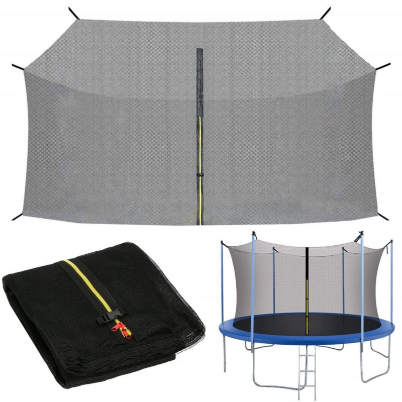 Siatka do trampoliny wewnętrzna z osłoną na sprężyny Springos 244 cm 8 FT 6 słupków niebieska 1 kpl.
