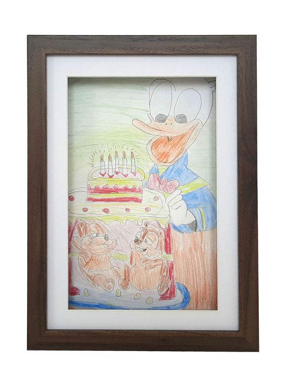 Ramka Frames Factory na rysunki A4 21x29.7 cm brązowa 1 szt.