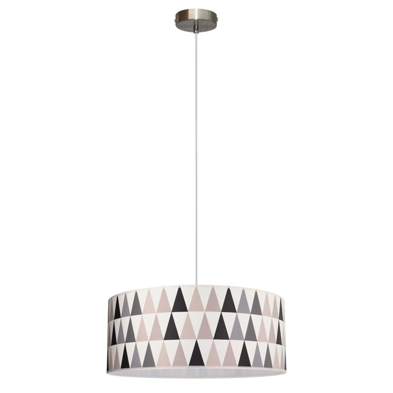 Lampa Wisząca SPOT Light 1xE27 Max.60W Połączenie Satyny i Wielokolorowego Abażuru, Polski Producent, 1 szt.