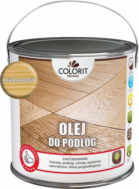 Olej do podłóg Colorit Drewno bezbarwny 2,5 l