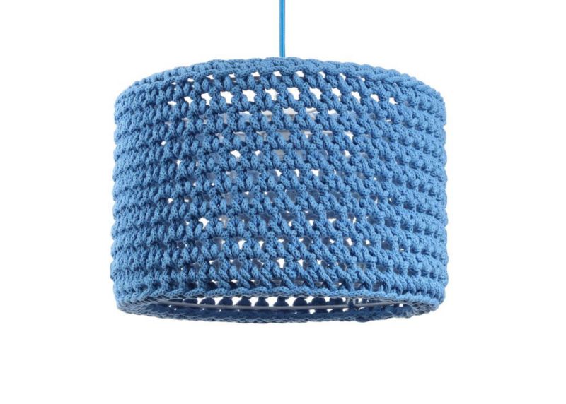 Lampa Bps Koncept wisząca COTTON 30 niebieska 1 szt
