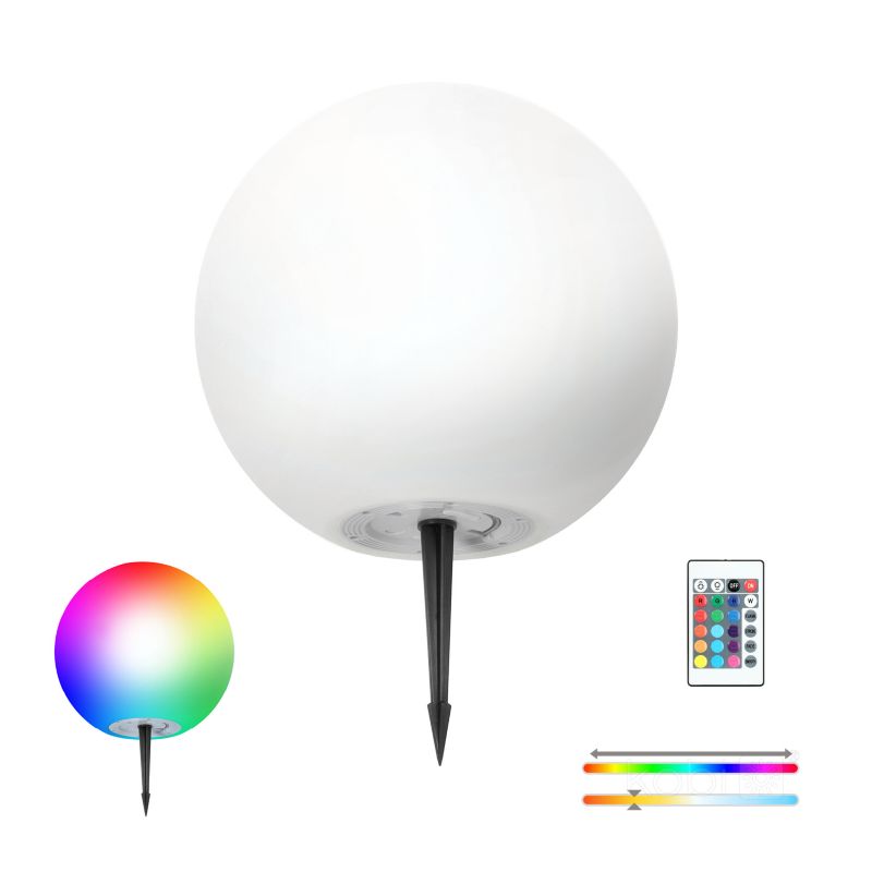 Kula ogrodowa solarna LED Kobi 30cm 3000K+RGB 1szt.