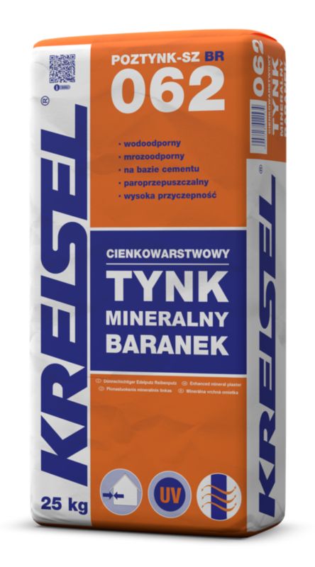 Tynk mineralny Kreisel baranek 2 mm biały 25 kg