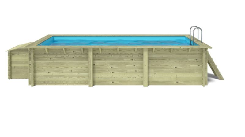 Basen drewniany Aqua ALTANKA 6,1x - H.1,31 m - z filtracją i szafką na osprzęt, BAS7307OSPI+SZA, 1szt.