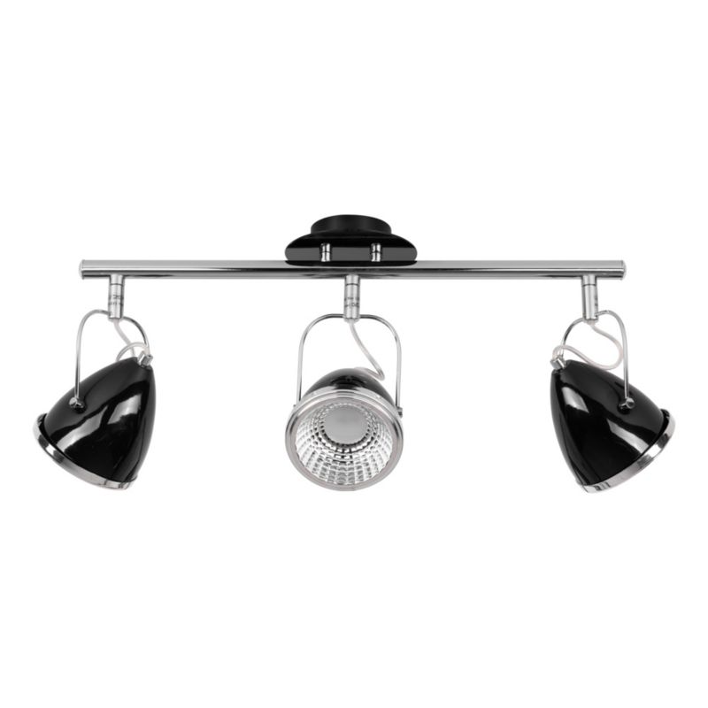 Lampa Sufitowa SPOT Light 3xGU10 LED 6W Czarny i Chrom, Minimalistyczny Design od Polskiego Producenta, 1 szt.