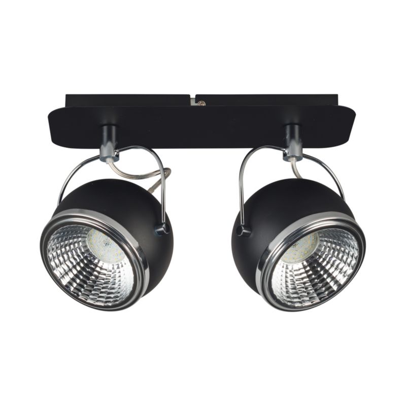 Lampa Sufitowa SPOT Light 2xGU10 LED 6W Elegancka Czerń w Minimalistycznym Stylu, Polski Producent, 1 szt.
