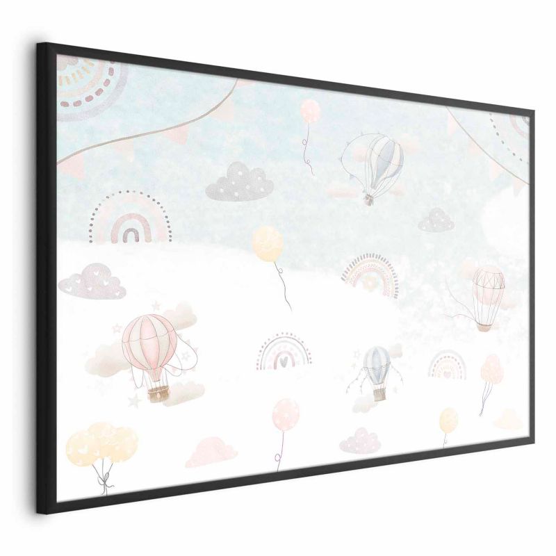 Plakat Artgeist Przygoda pośród chmur 30x21 cm z ramą czarną 1 szt