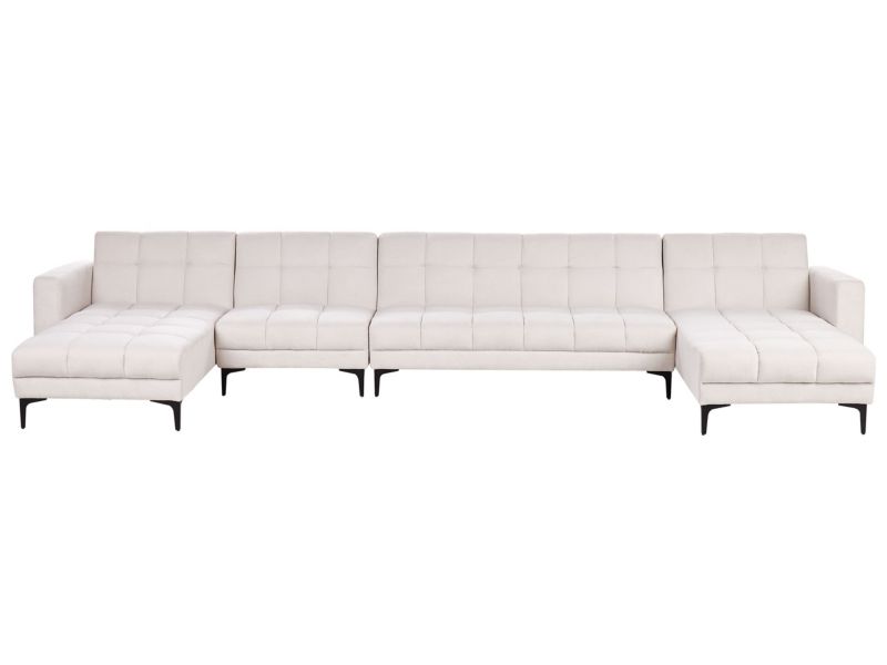 Sofa w kształcie U Alnes Złamana biel dla 6 osób Symetryczny 1 szt.