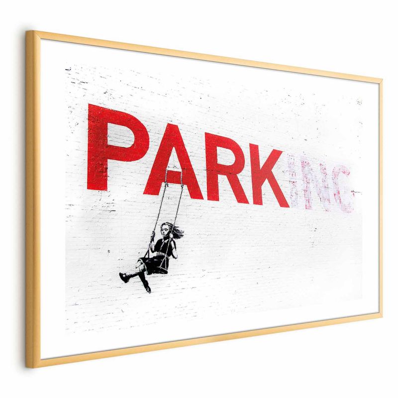 Plakat Artgeist Parking 90x60 cm z ramą złotą 1 szt