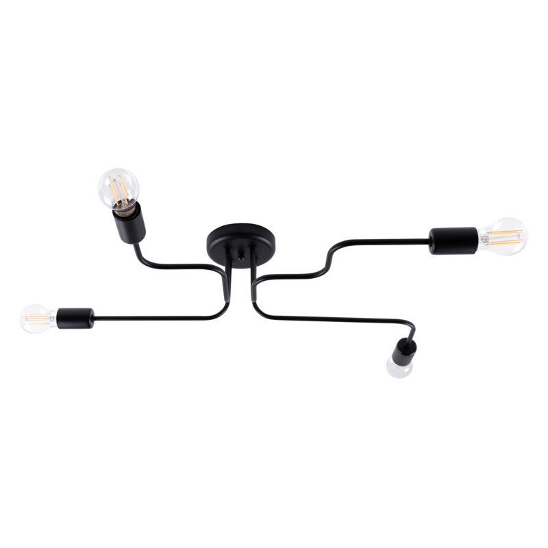 Żyrandol Sollux Lighting VECTOR 4 czarny 1 szt.