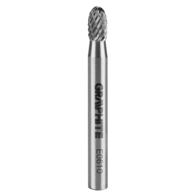 Frez do metalu GRAPHITE typ E (owalny), 6 x 10 mm, trzpień 6 x 45 mm 1 szt