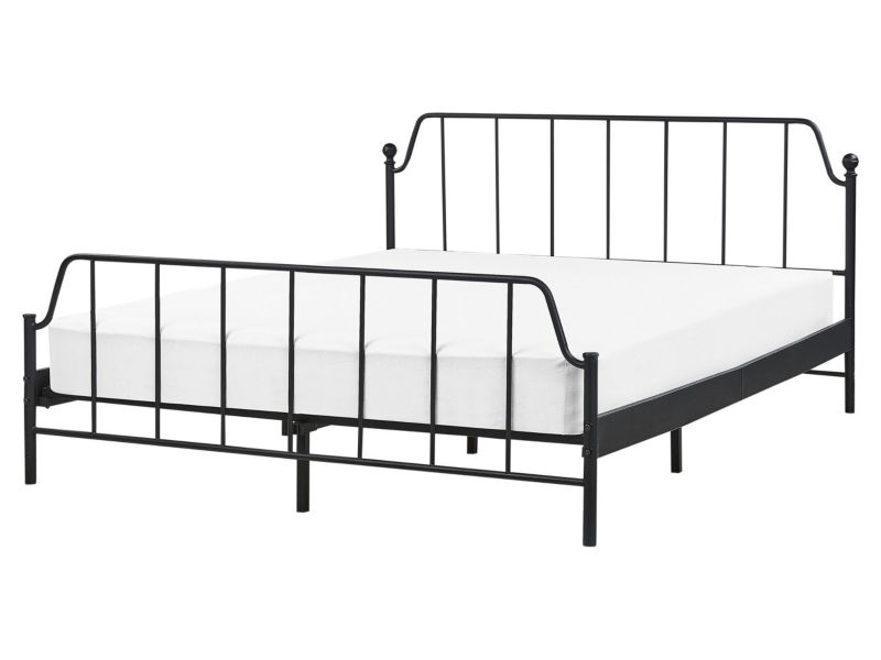 Łóżko Mauressac 160 x 200 cm Metal Czarny 1 szt.