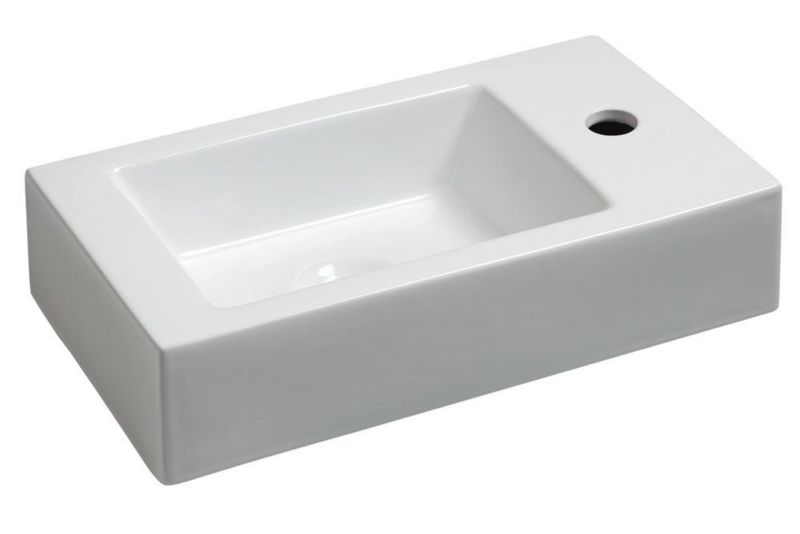 Umywalka Wiesbaden ceramiczna mała 45.5x26cm prawa 1szt