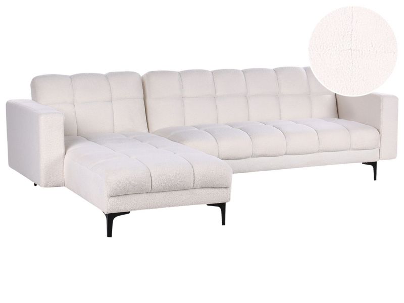 Sofa narożna prawostronna Alnes Boucle Biały Prawostronny 1 szt.