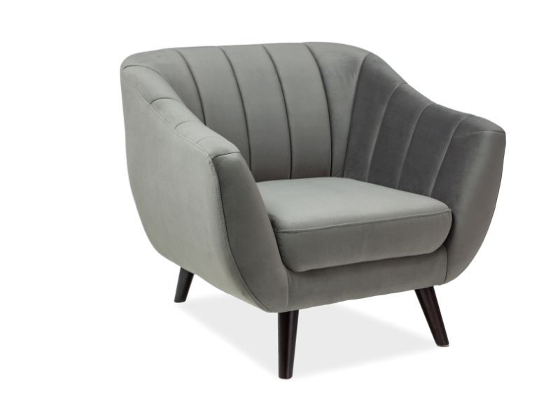 Fotel Signal tapicerowany ELITE 1 VELVET szary 1 szt