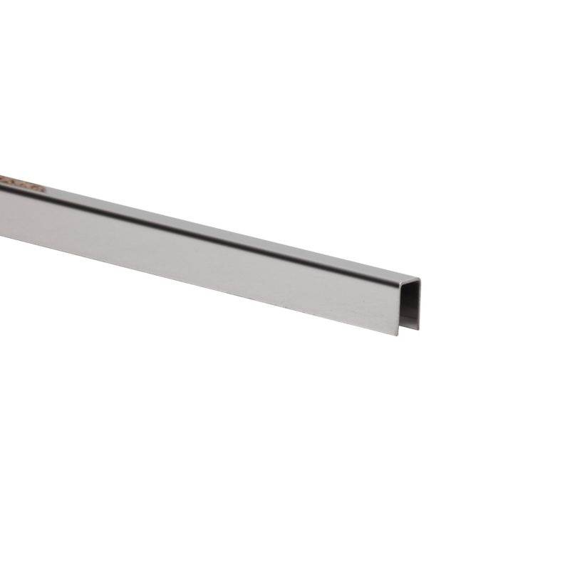 Profil U inox gładki 1000 x 15 x 1 mm kolor naturalny