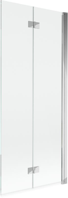 Parawan nawannowy Mexen Mist chrom transparent 80x150 cm 2-skrzydłowy prawy 1 szt