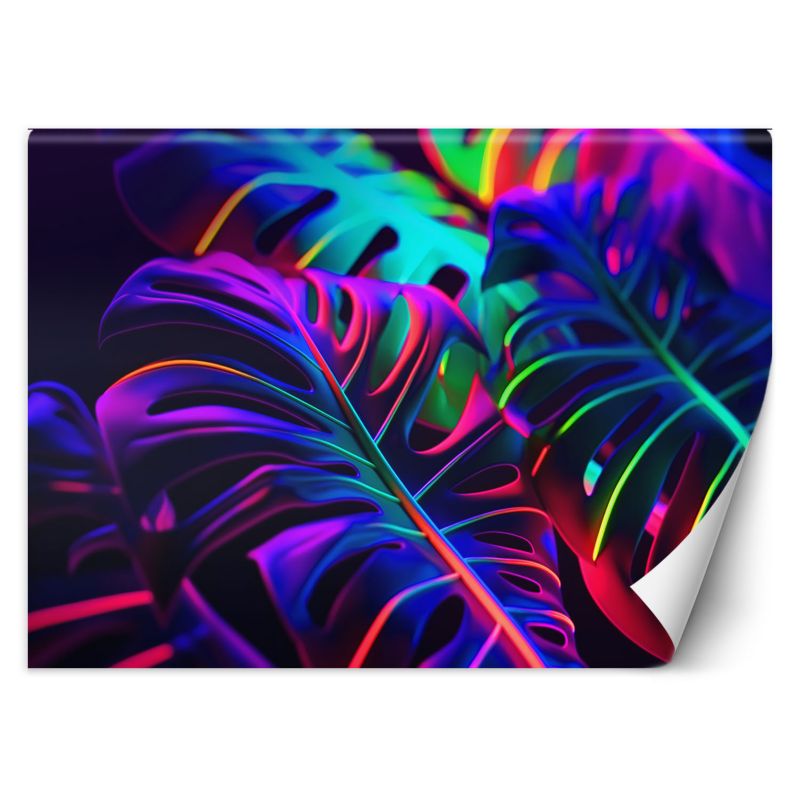 Fototapeta Feeby Liście monstery w neonowych barwach 400x280 1 szt