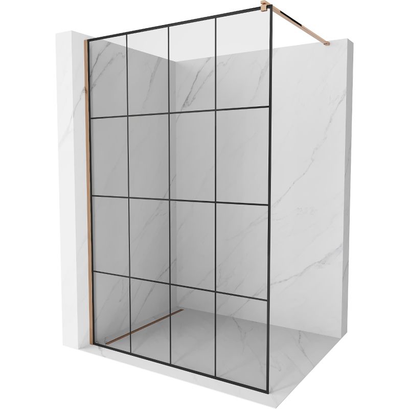 Ścianka prysznicowa Mexen Kioto czarny wzór 130x200 cm 800-130-101-60-77 1 szt.
