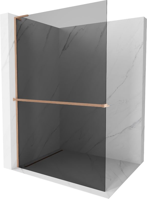 Ścianka prysznicowa walk-in Mexen Kioto+ L grafit miedź 90x200 cm 800-090-123-65-40 1 szt.