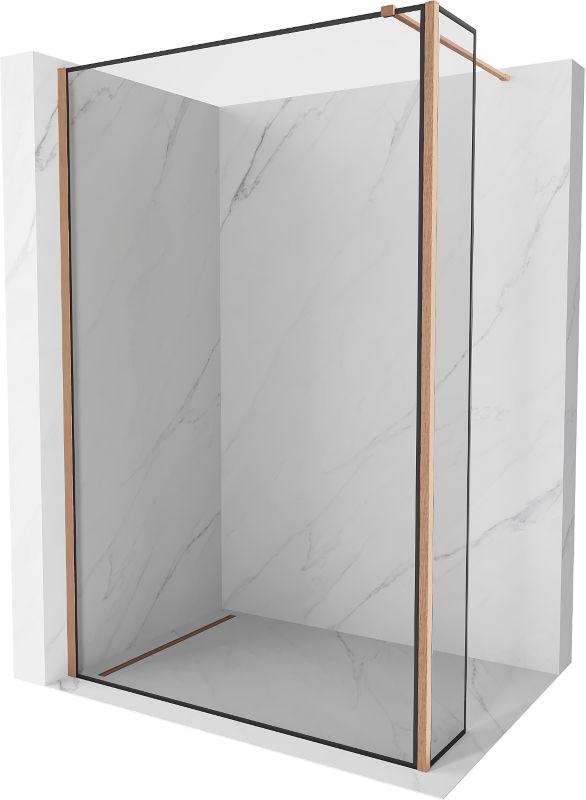 Ścianka prysznicowa walk-in Mexen Kioto czarny wzór 130x30 cm 800-130-212-65-70-030 1 szt.