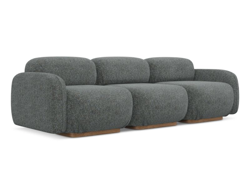 4-osobowa kanapa modułowa Makamii Ailani z tkaniny strukturalnej 270x95 cm stalowy 1 szt.