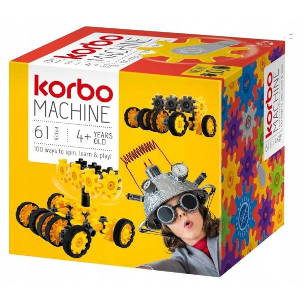 Klocki Korbo -zestaw Machine, 61 elementów