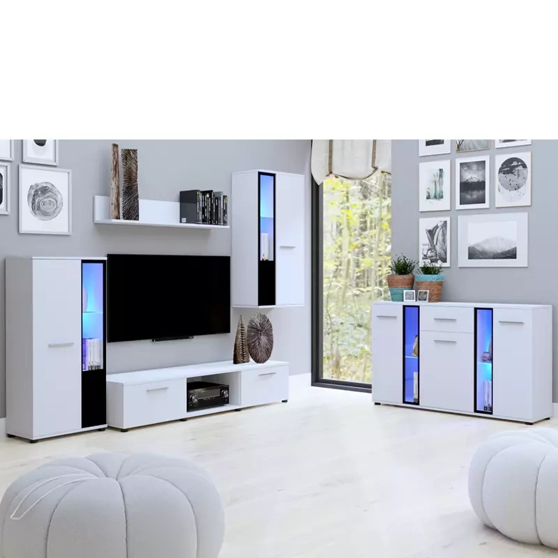 Tanie meble do salonu biały mat CUBE