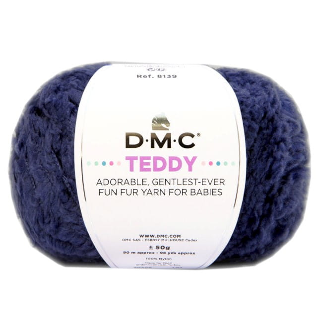 włóczka DMC TEDDY kol. 323 ciemny jeansowy