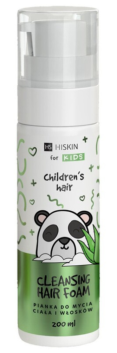 HISKIN KIDS Pianka do mycia ciała i włosów, aloes, 200 ml