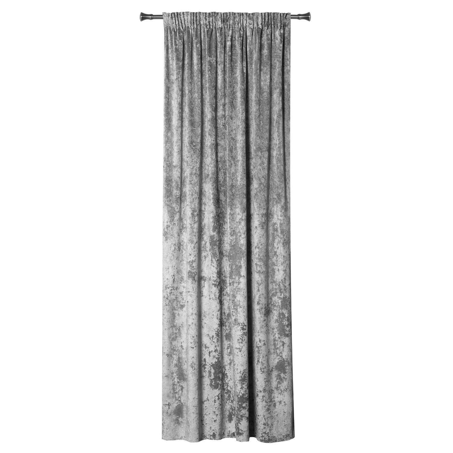 Zasłona FROSTY na taśmie 140 cm x 260 cm srebrna