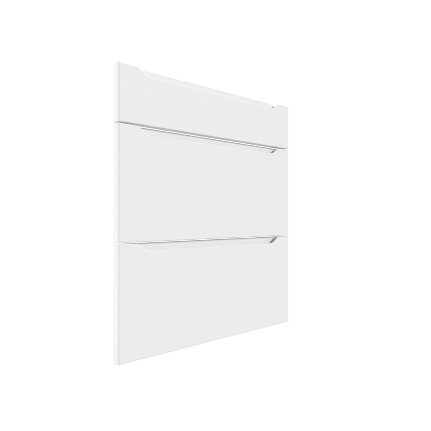 Trzy fronty do szafki z szufladami Salerno 60 cm biały mat