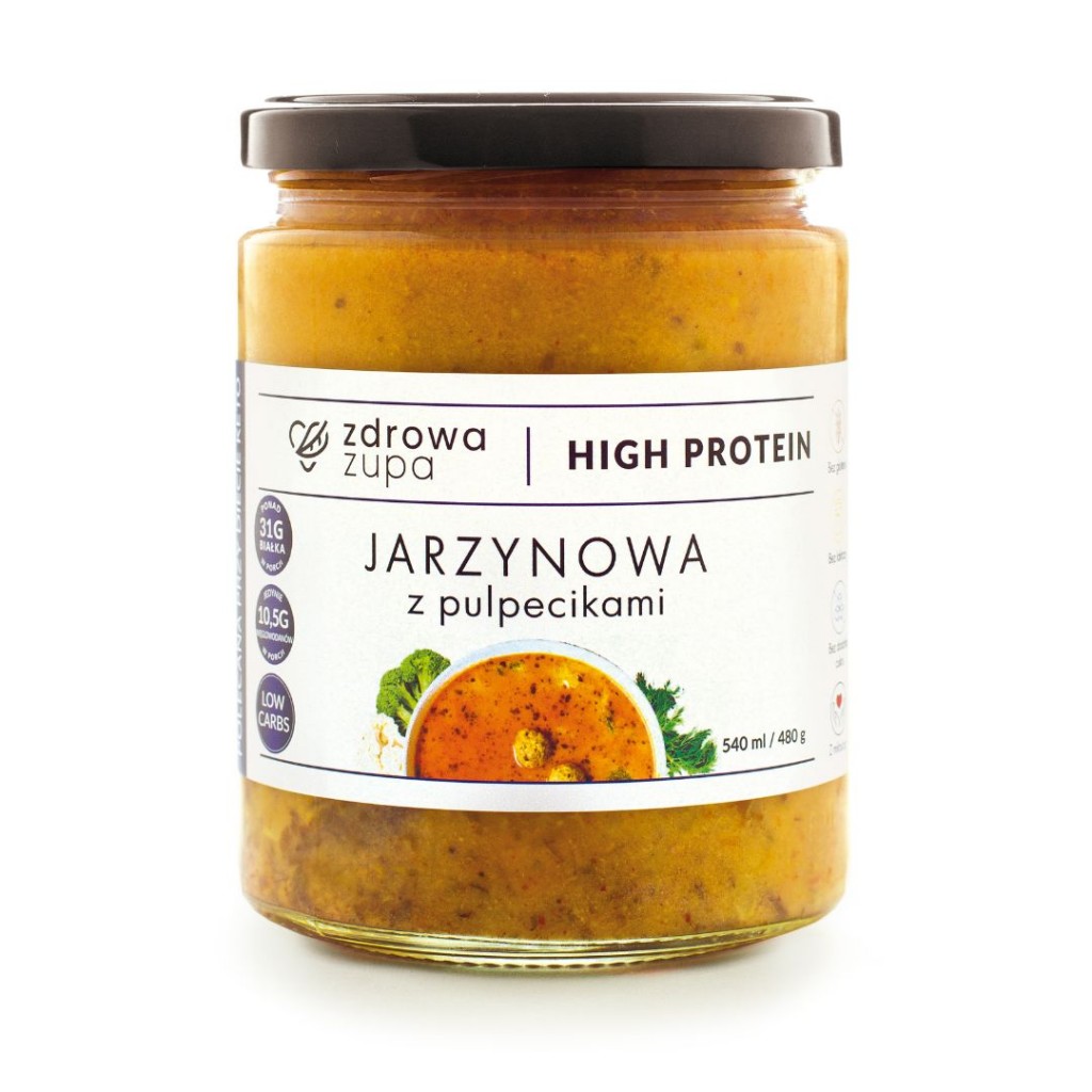 Wysokobiałkowa jarzynowa z pulpecikami bezglutenowa 540 ml