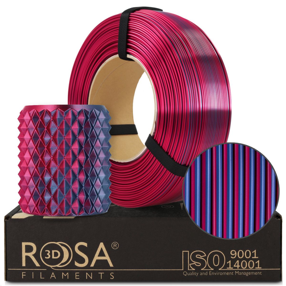 Filament 3D ReFill PLA Magic Silk Midnight City