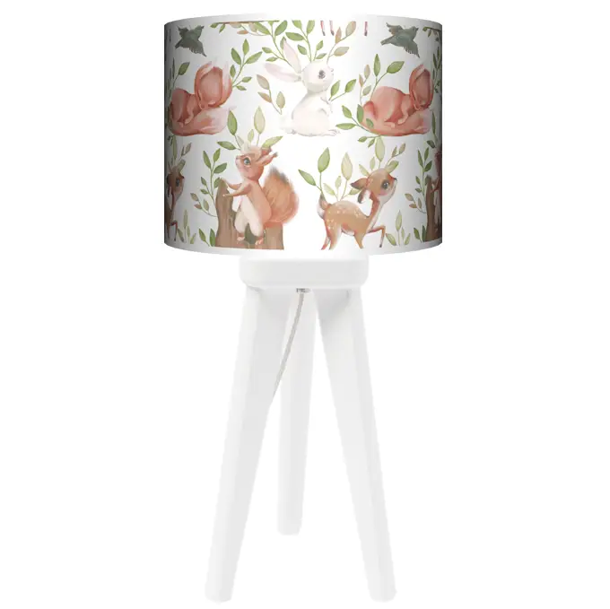 Lampa Trójnóg mała Forest Story na bieli kolor podstawy do wyboru FL - wenge