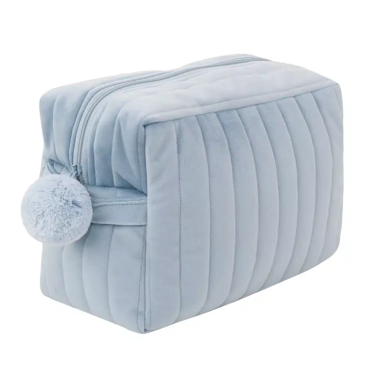 Pikowana kosmetyczka Szary Denim SM