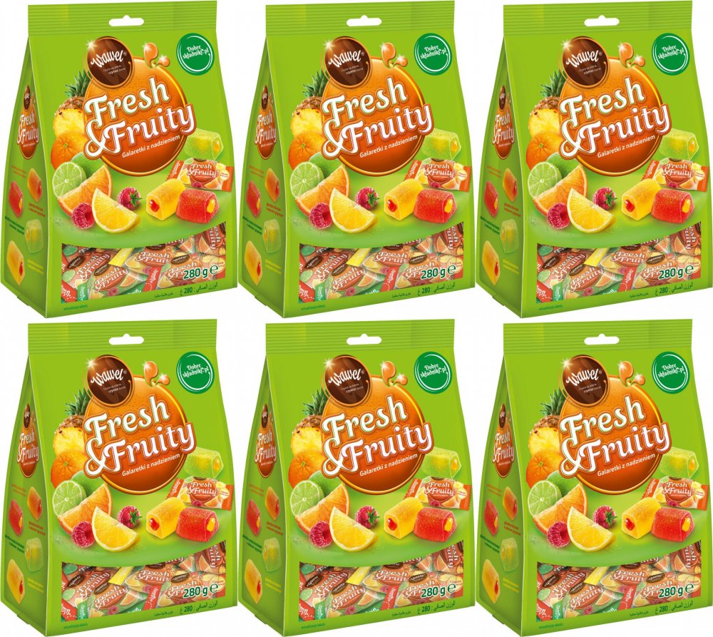6x Galaretki Wawel Fresh&Fruity, 245g