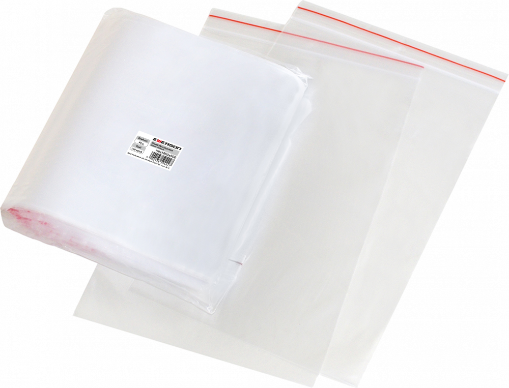 Woreczki strunowe Emerson, 450x500mm, 100 sztuk, bezbarwny